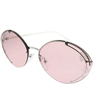 Prada PR 60US 1BC239 Silver Oval Light Violet